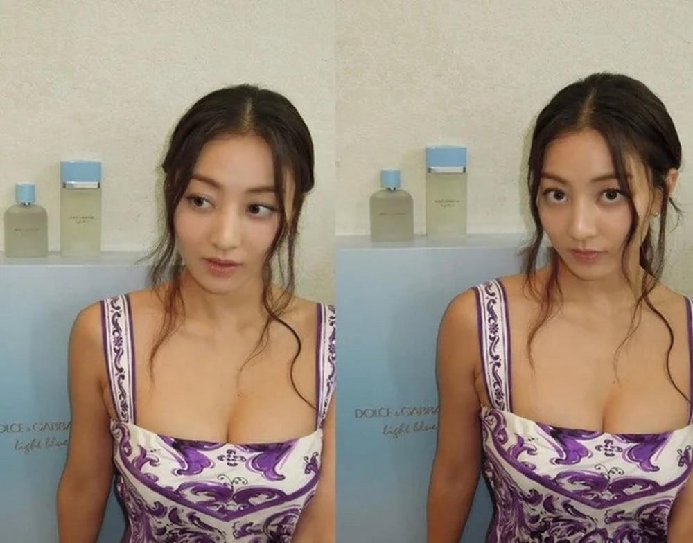 TWICE’tan Jihyo, mor elbisesiyle “sağlıklı güzelliğini” gözler önüne serdi