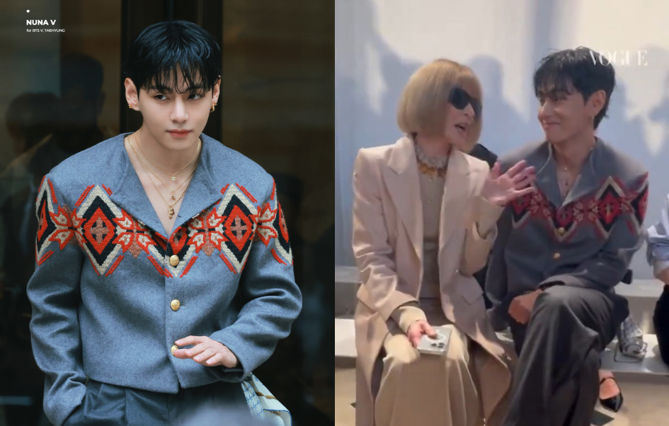 BTS’ten V (Kim Taehyung), CELINE’in Paris defilesinde büyüledi – Anna Wintour’dan kişisel davet aldı