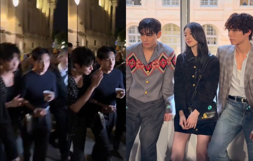 BTS’ten V ve Park Bo Gum, Celine yemeğinde el ele görüntülendi – Suzy de moda şovunda üçlüye katıldı