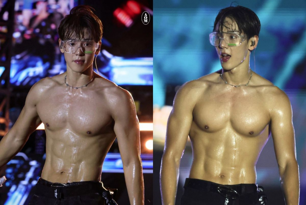 Monsta X’ten Shownu, Waterbomb Sahnesinde Kaslı Fiziğiyle Hayranları Şaşkına Çevirdi